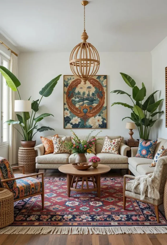 Bohemian Living Room Ideas for a Cozy 23