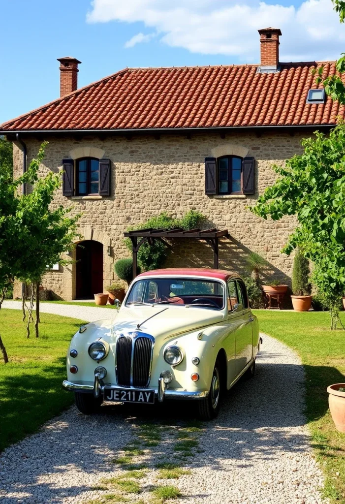 Classic Italian countryside home showcasing traditional Tuscan style, featuring a stone facade and terracotta roof.