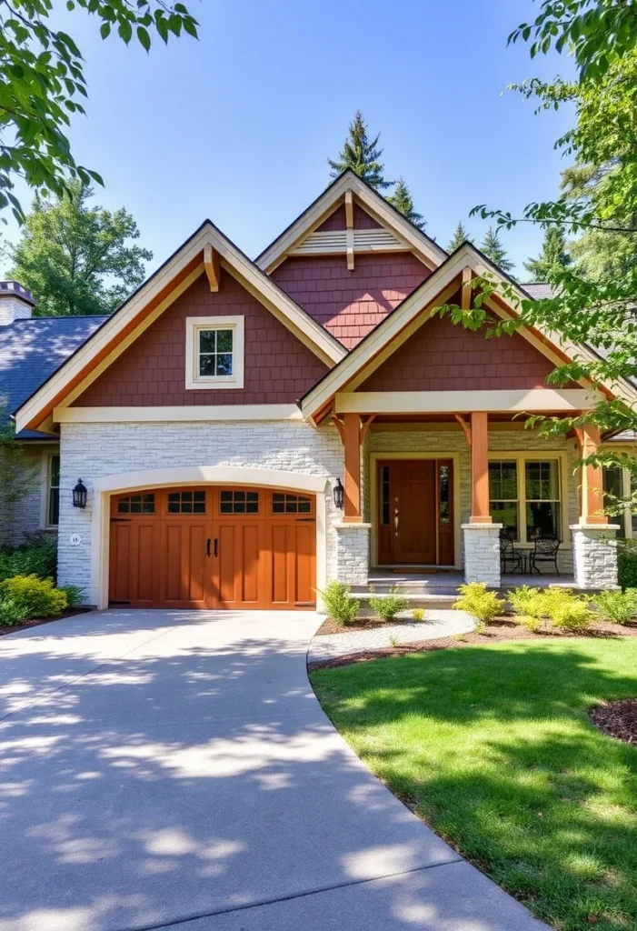 American Craftsman house style home with cedar shake siding