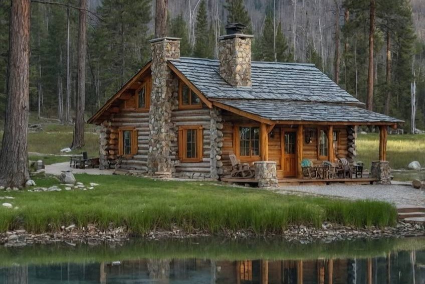 Small Log Cabin Feature