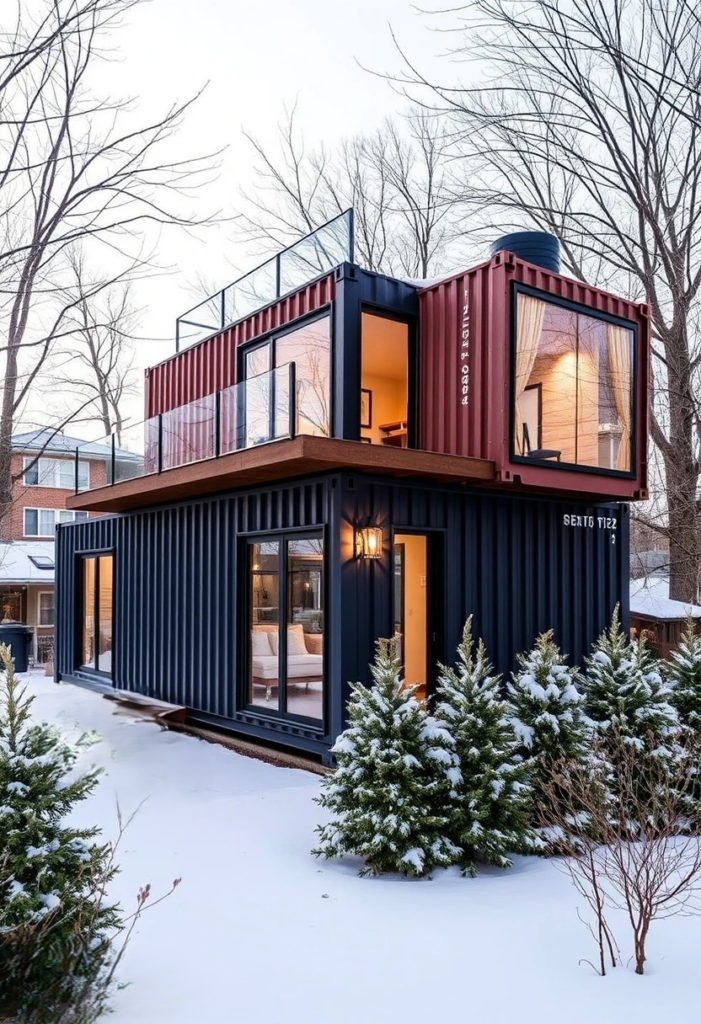 Real shipping container homes