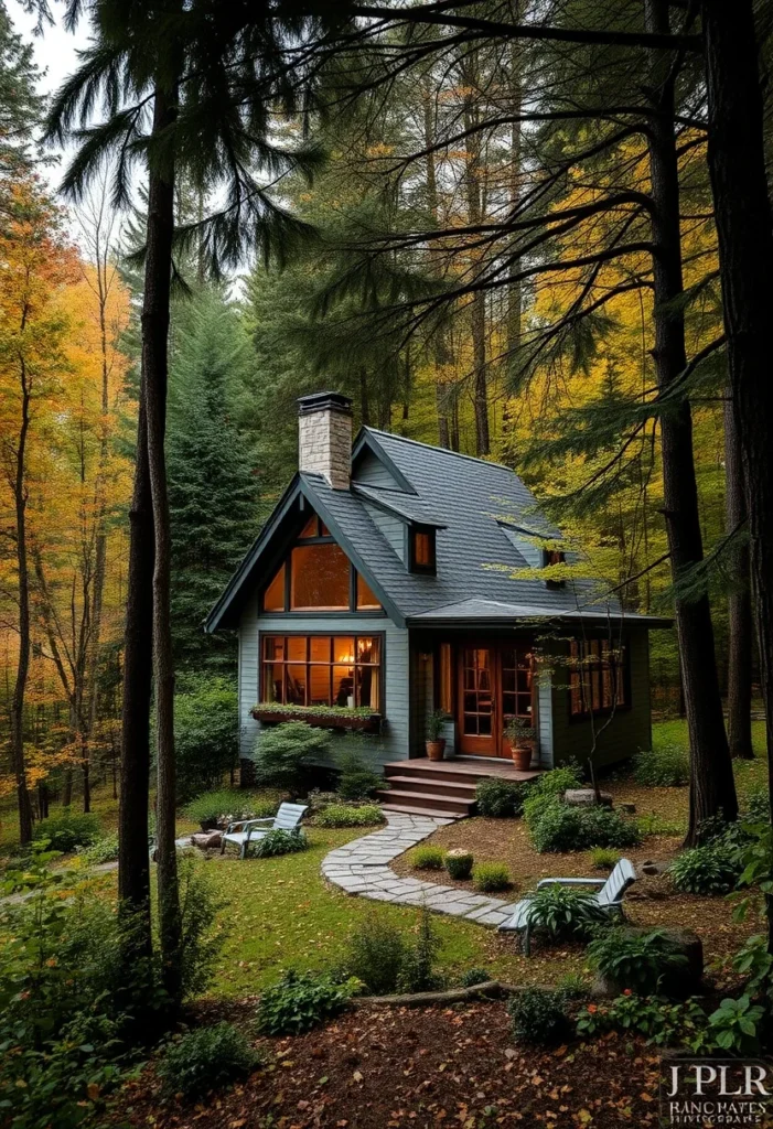 Charming tiny house cottage in the forest, a nature lover's escape.