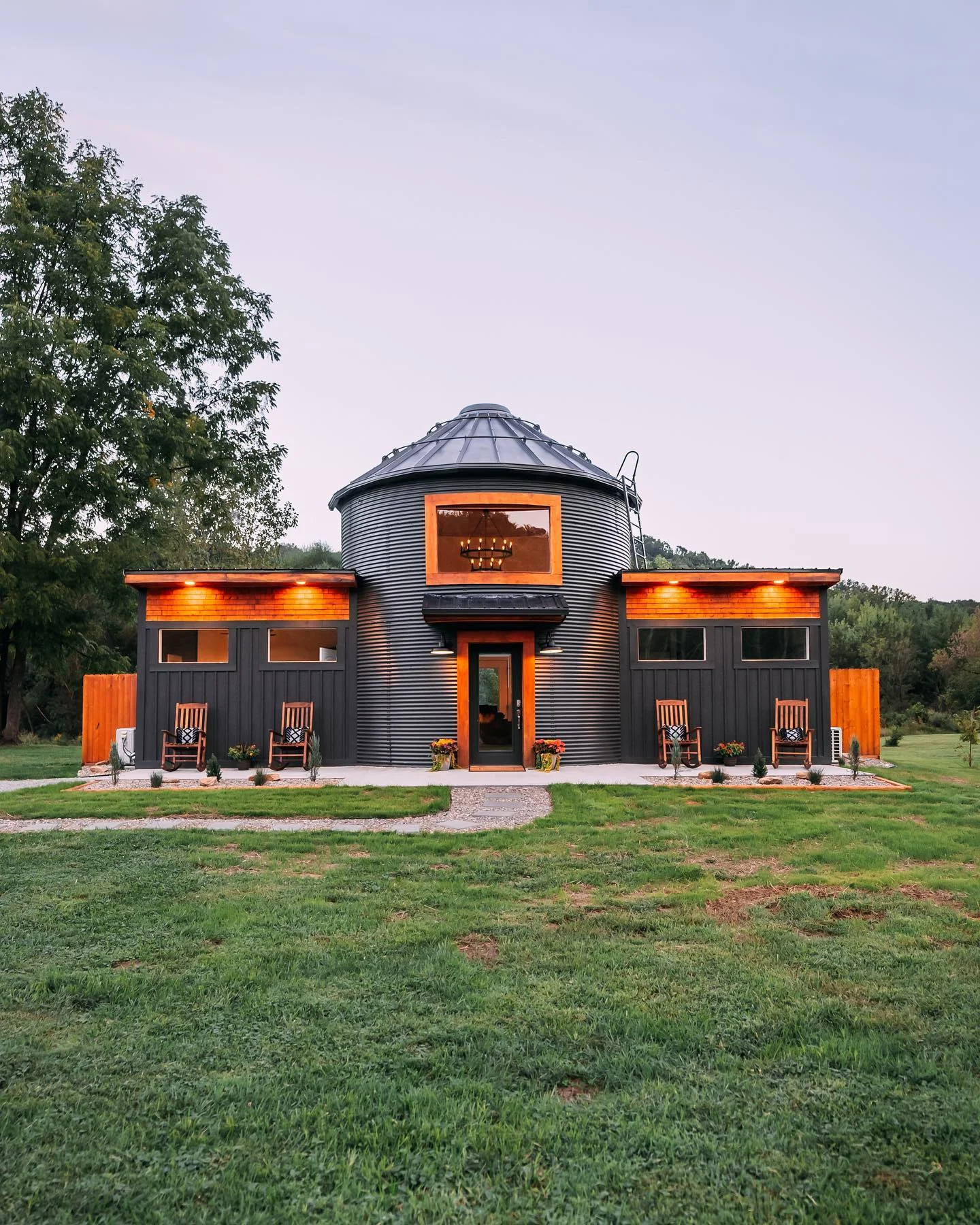 Unique silo home with modern extension stunning house design.