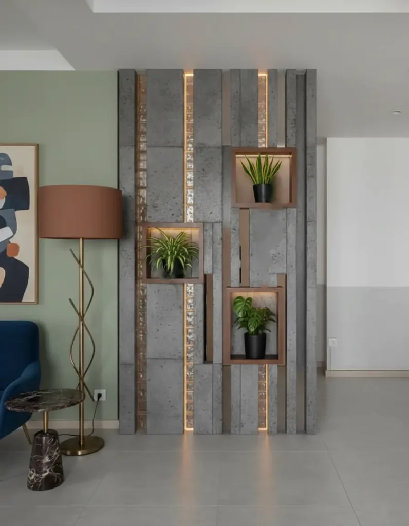 7 Ways to Cool Your Home Without Air Conditioning 7 Modern interior with leafy indoor plants that help the space feel fresher, calmer, and more relaxed.