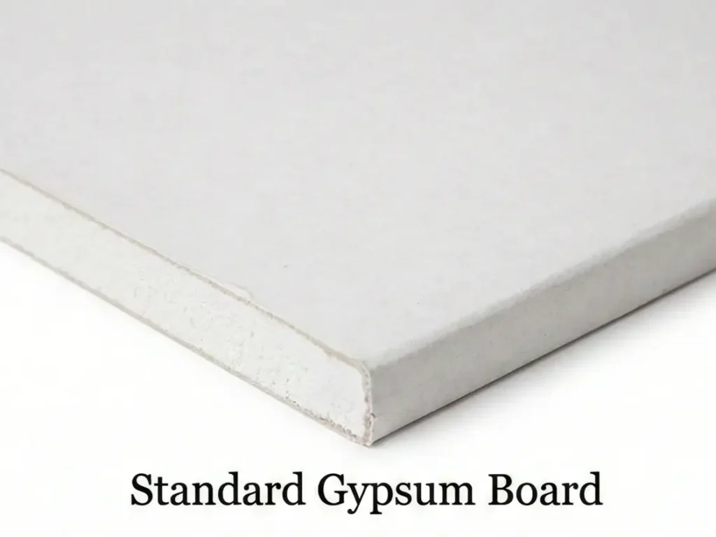 Gypsum Board: Types, Uses, and How It Works in Real Homes 4 Close-up of standard gypsum board showing the white surface and gypsum core used in everyday living spaces